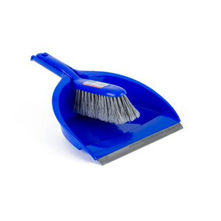 Pá Plástica Azul sem Cabo + Vassoura pequena