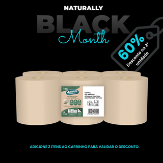 Rolo Espiral/Chaminé Industrial Amoos Naturally Soft 2F - 6 Rolos de 125 Metros