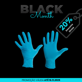 Luvas de Nitrilo Descartáveis - Caixa com 100 Unidades