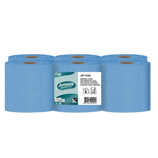 Rolo Espiral/Chaminé Industrial Amoos 2F Azul - 6 Rolos de 125 Metros