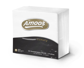 Guardanapos de Papel 2 Folhas Amoos P/P - 40 x 40 cm, 1200 Unidades