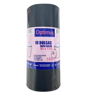 Sacos de Lixo Pretos 140 Litros - 10 Unidades
