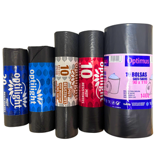 Sacos de Lixo Pretos 50 Litros - 10 Unidades