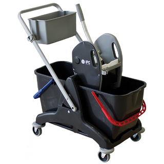 Carro IPC com balde duplo e cesto superior, da linha Black is Green