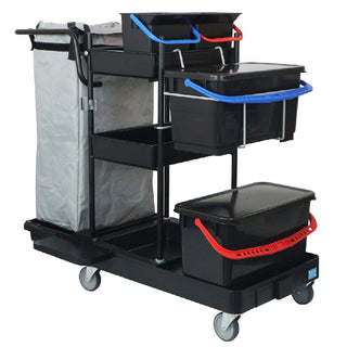 Carro de limpeza IPC modelo Slim, compatível com sistema de mopas impregnadas